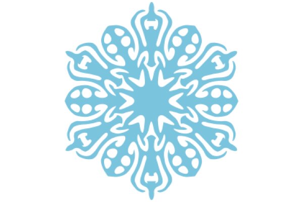 Stylized Blue Flower Design