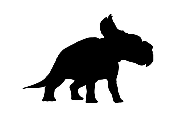 Silhouette of a Triceratops