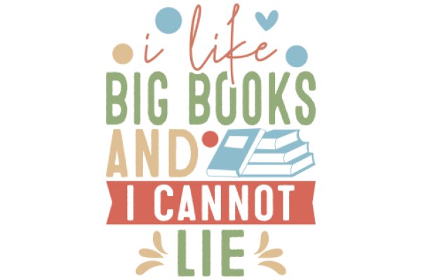 A Graphic Design of a Quote: 'I Life Big Books and I Cannot Lie'