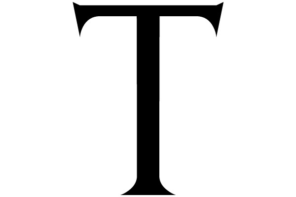 Bold Serif Alphabet: T