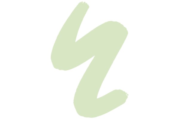 Stylized Letter 'Z' in a Soft, Pastel Green Color