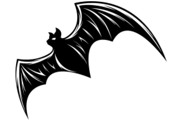 Stylized Black Bat Silhouette