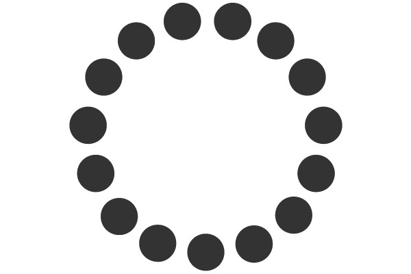 Circular Array of Black Dots