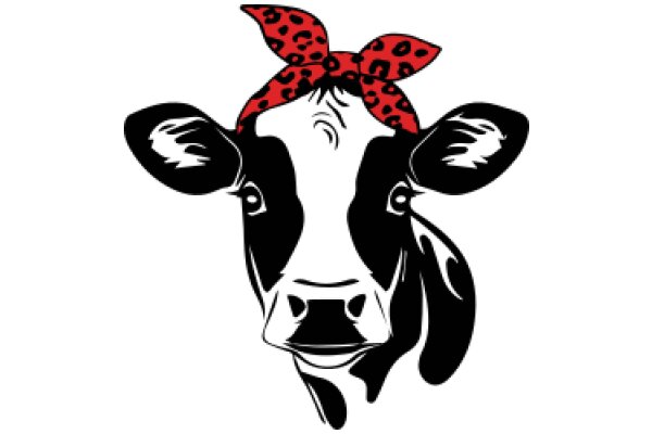Stylish Cow with a Pop of Color: A Unique and Chic Design