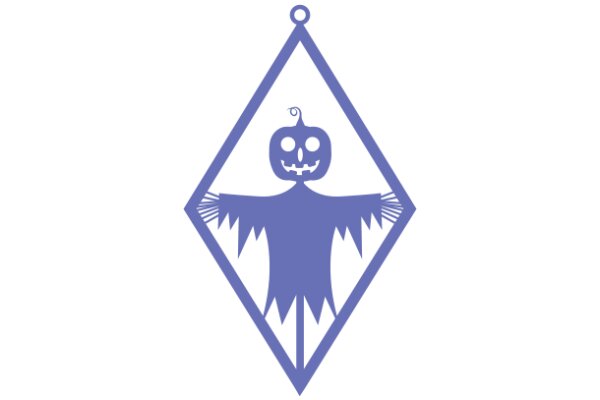A Purple Halloween Symbol with a Spooky Pumpkin Character
