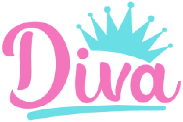 Stylish and Modern Logo for a Brand Called 'Diva' with a Pink and Blue Color Scheme
