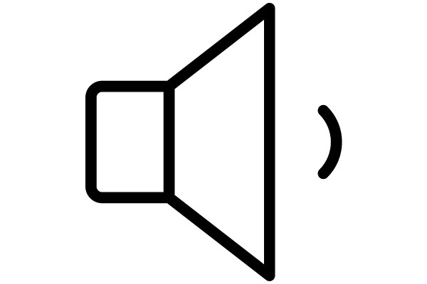 A Simple Icon of a Speaker and a Sound Wave