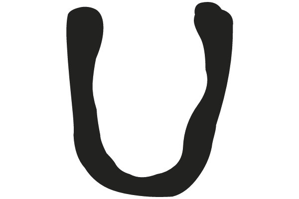 Black Swirl on White Background