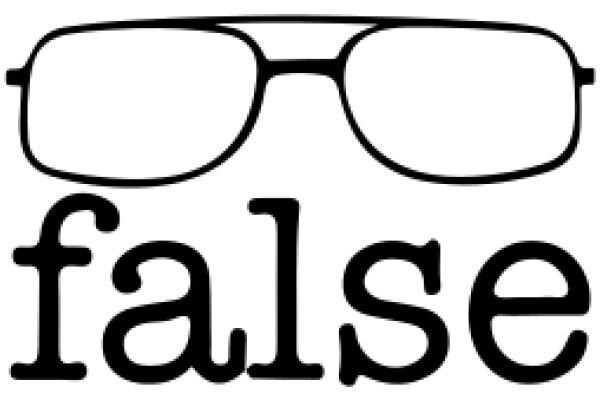 A Solid White Background with a Single Black Text and a Pair of Glasses Icon