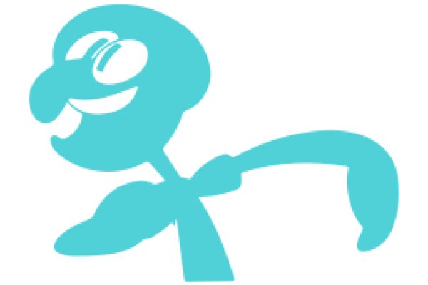 A Friendly Blue Character with a Smile, Waving Hello!