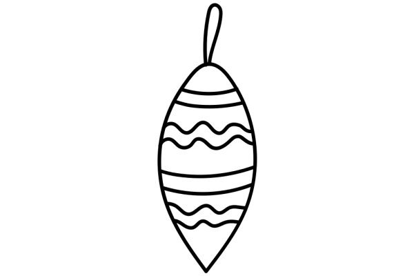 Simplistic Line Drawing of a Stylized Bee