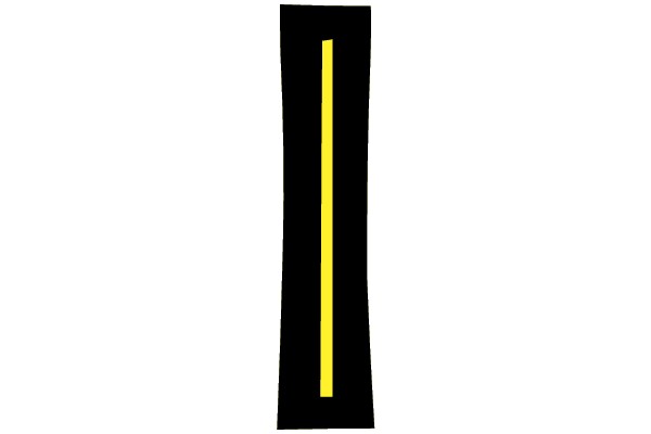 Vertical Black Background with Yellow Horizontal Line
