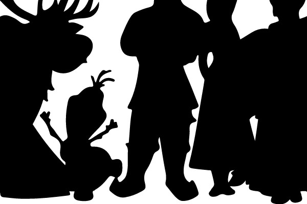 Silhouette of a Family and a Moose, with the Hashtag #SQUADGOALS