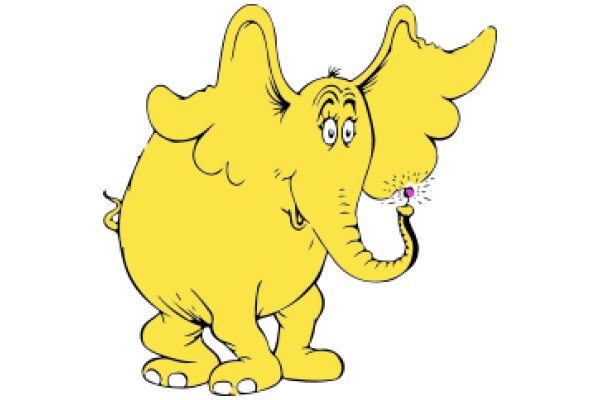 A Playful Encounter with a Yellow Elephant
