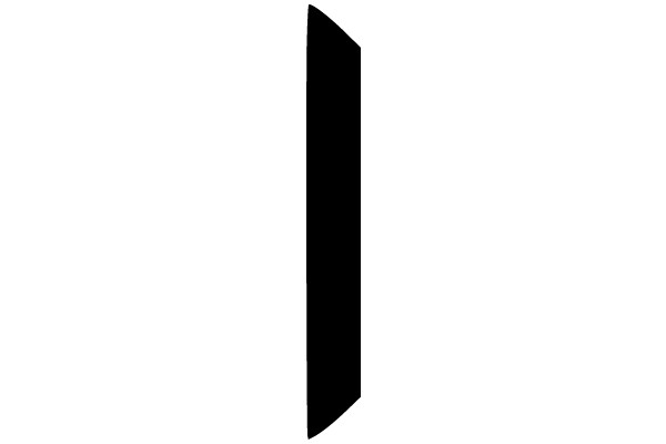 A Dark, Rectangular Shape Against a White Background