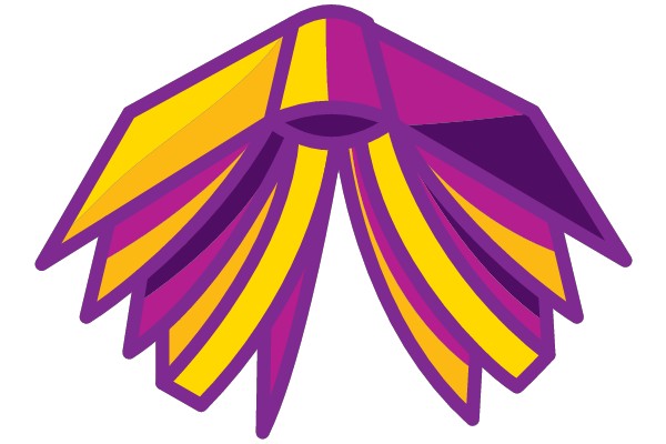 Abstract Geometric Design with Purple and Yellow