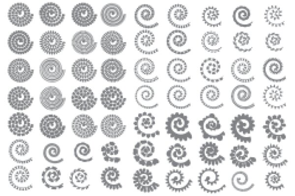 A Collection of 24 Intricate Spiral Patterns