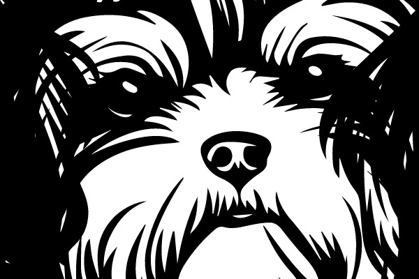 Stylish Shaggy Dog with a Bow