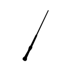 A Sleek, Black Wand Against a White Background