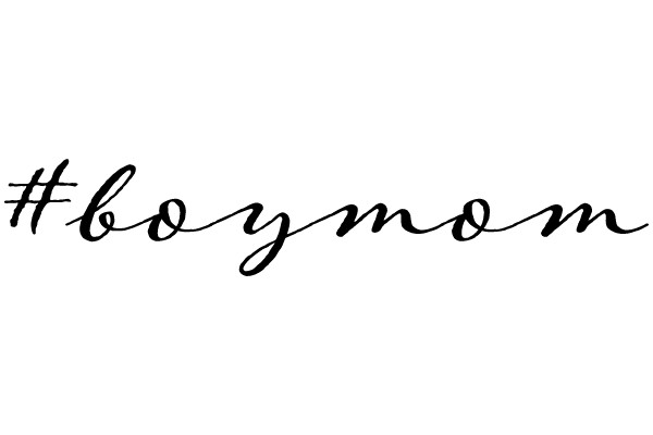 A Digital Artwork of the Hashtag #boymom