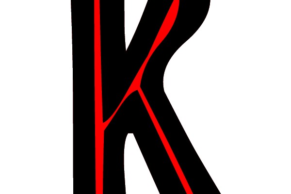 Bold Red and Black Letter K