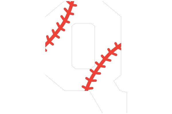 Baseball Stitched Letter Q