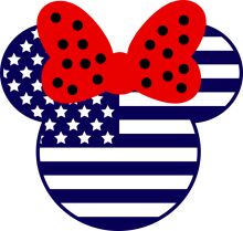 A Patriotic Minimalist Logo: A Red Ladybug with Blue Stripes and Stars