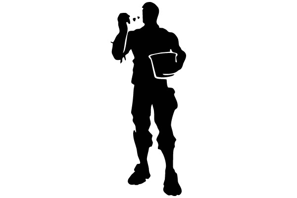 Silhouette of a Person in a Tactical Pose