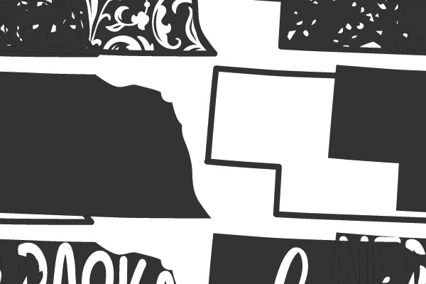 Nebraska State Outline with 
