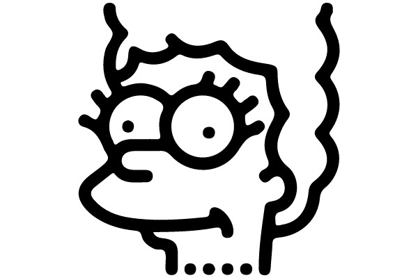 Simpsons Character Line Art