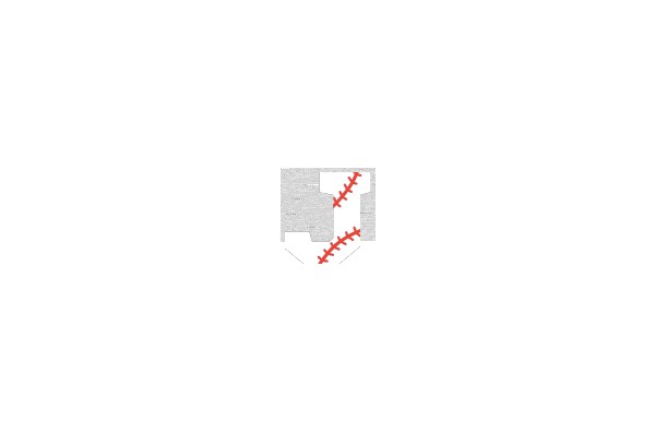 Baseball Stitching on a Fabric Background