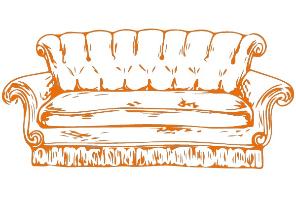 Classic Chesterfield Sofa Illustration