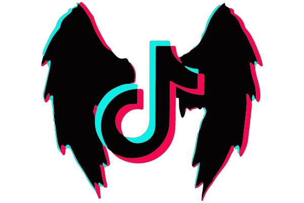 TikTok Logo with Wings