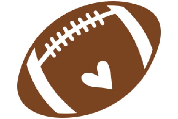 Brown Football with Heart Inside: A Symbol of Passion and Love for the Game