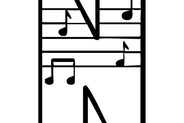 Musical Notes in the Shape of a Letter 'N'