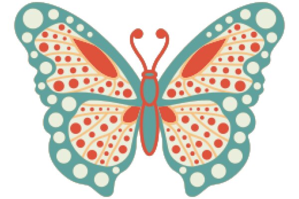 Vibrant Butterfly Illustration with a Pop of Color