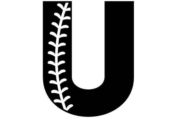 Baseball Stitched Letter U