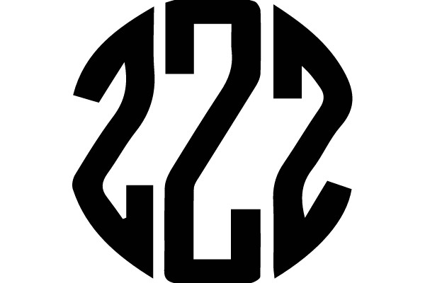 Circular Black Symbol with Triple '2'