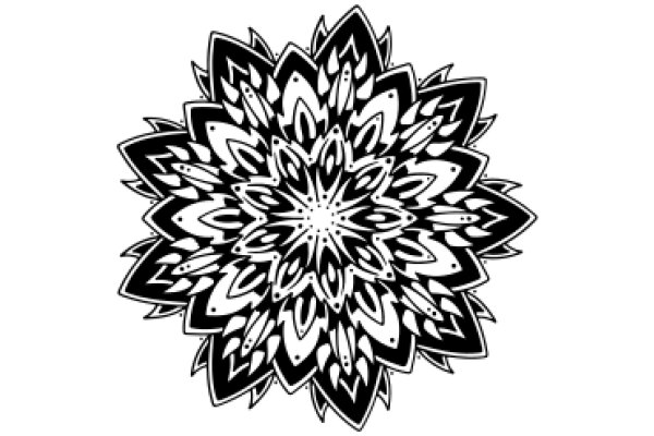 Stylized Floral Pattern with a Symmetrical Design
