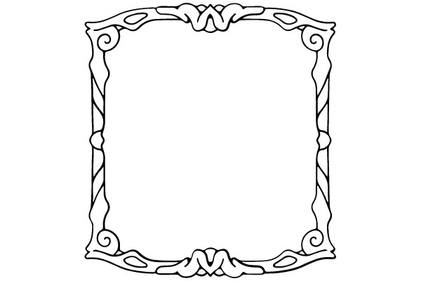 Vintage Ornate Border Frame Design