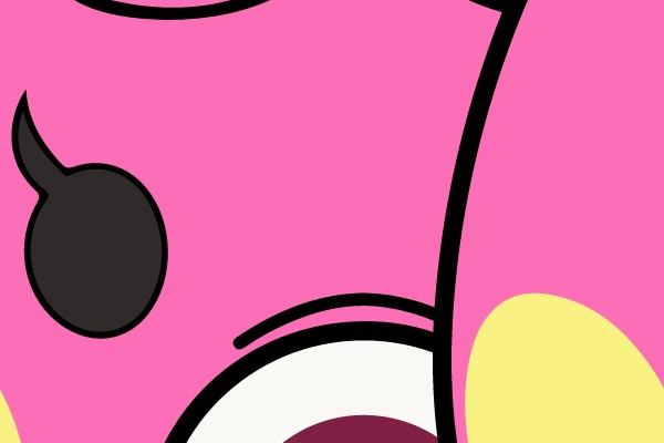 Colorful Cartoon Face with Emotional Expression