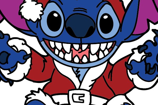 Stitch in Santa Outfit