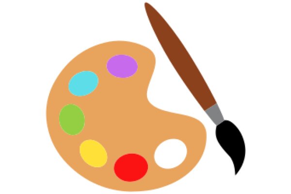 A Colorful Palette with a Brush