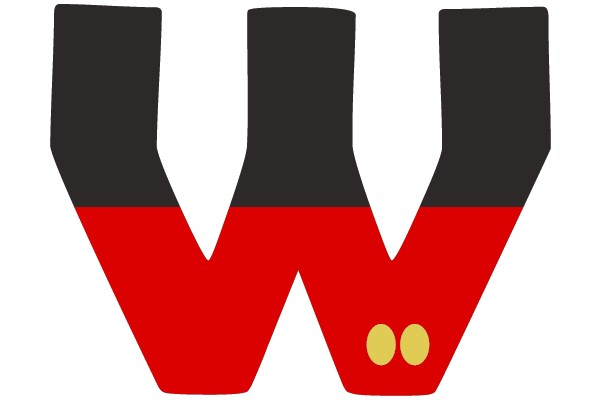 Mickey Mouse Letter W