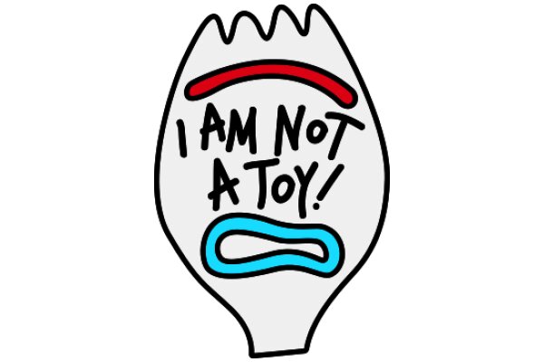 A Playful Take on a Toy's Identity: A Cartoon Drawing of a Toy with a Humorous Caption