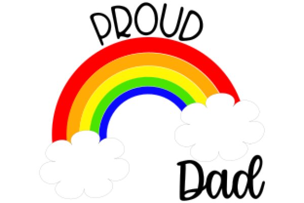 Celebrating Pride with a Colorful Rainbow and the Word 'Proud'!