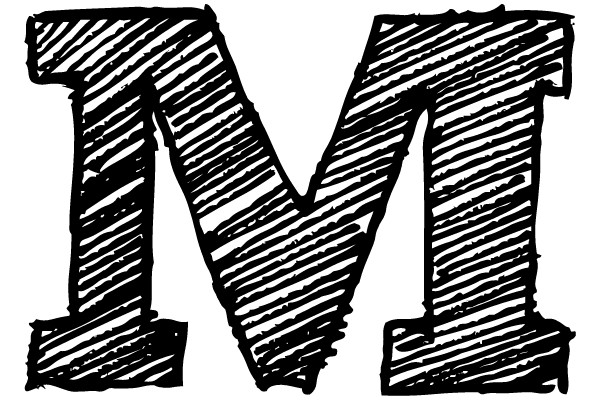 Hand-Drawn Sketch of the Letter 