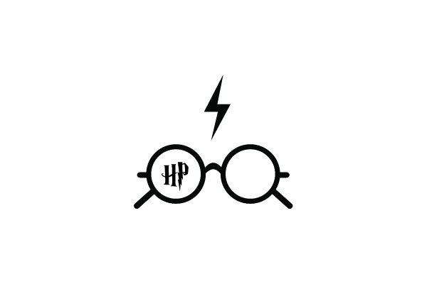Lightning Bolt Above Iconic Round Eyeglasses