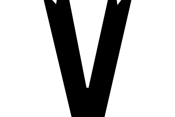Bold Black V Shape