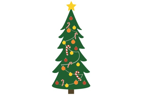 A Festive Christmas Tree Illustration